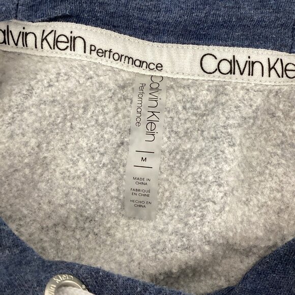 Calvin Klein Performance Hoodie Drawstring Active Blue Wash Men's Size Medium - Picture 11 of 13